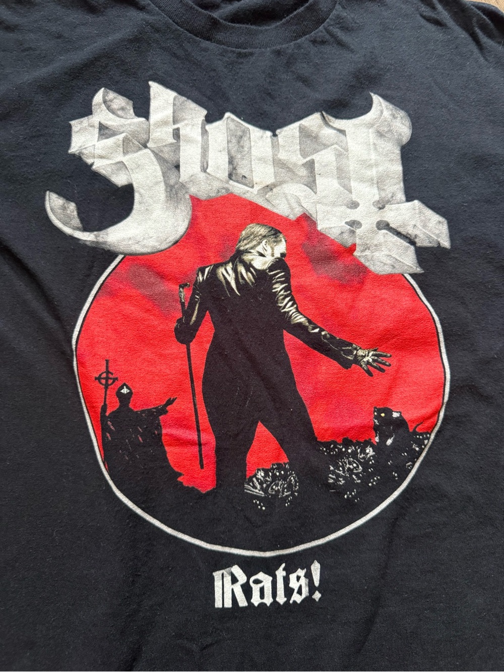 Ghost Band Shirt Rats Single Graphic Tee Black Metal Rock Merch - Picture 2 of 4